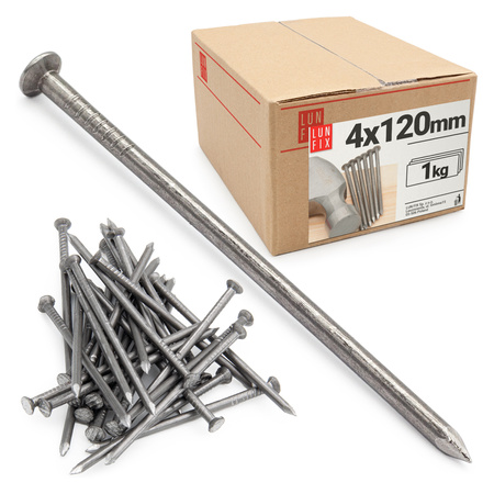 Gwoździe budowlane 4x120 mm czarne 1kg