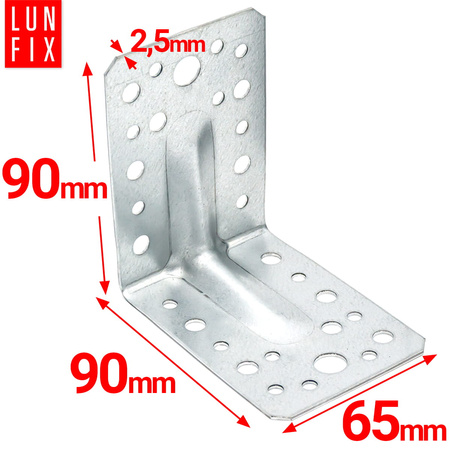 Kątownik z przetłoczeniem KP1 90x90x65x2,5 10szt.