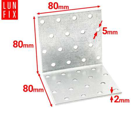 Kątownik montażowy 80x80x80 KM13 2mm