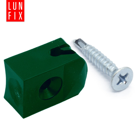 Przelotka mocowanie drutu na wkręt zielona 10szt.