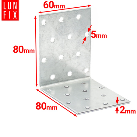 Kątownik montażowy 80x80x60x2 KM12 20szt.
