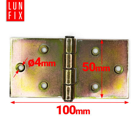 Zawias budowlany 100x50x2,0 mm prosty ocynkowany ZB10 2szt.