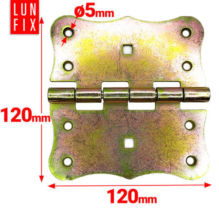 Zawias budowlany 120x120x2,5 mm ozdobny ocynkowany ZBB3 1szt.