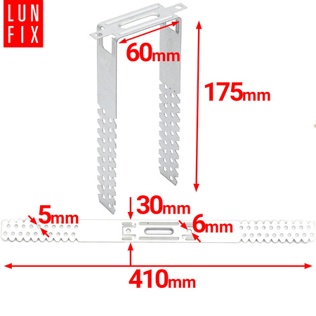 Wieszak płaski ES 60/175 profil CD60 płyta GK 1szt.