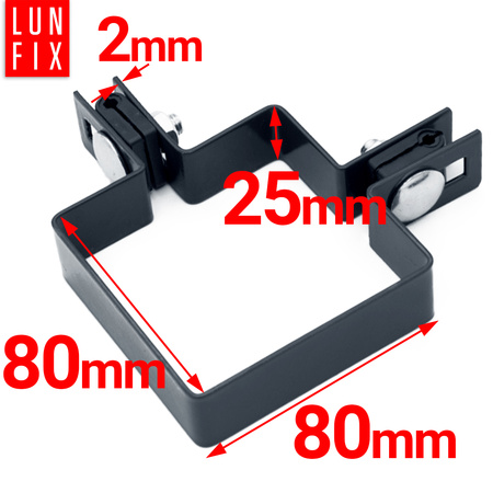 Obejma narożna do paneli ogrodzeniowych 80x80 grafit