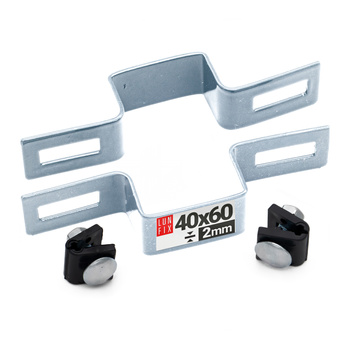Obejma pośrednia 40x60 mm łącząca ocynkowana komplet