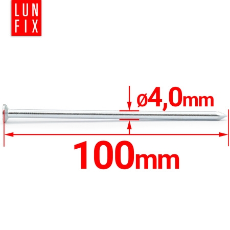 Gwoździe budowlane 4x100 mm 4 cale ocynkowane 5kg