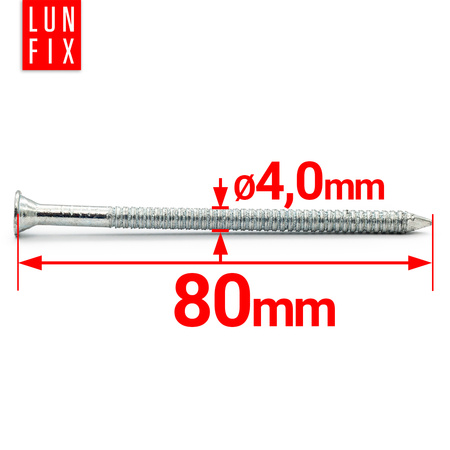 Gwoździe ciesielskie Anchor 4x80 mm 3 cale ocynkowane 1kg