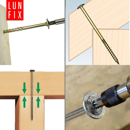 Wkręty ciesielskie talerzowe 5x120 do drewna WKCP 100szt.