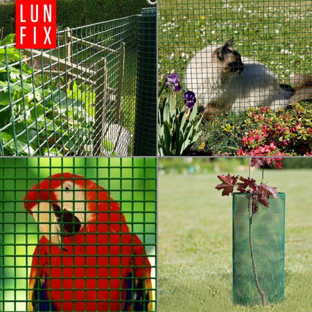 Siatka rabatowa 13x13 metalowa powlekana gr. 1,2mm zielona  h1m 25m