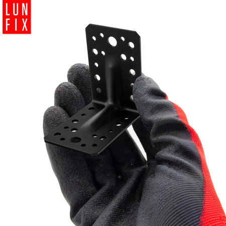 Kątownik z przetłoczeniem czarny 90x90x65x2 10szt.