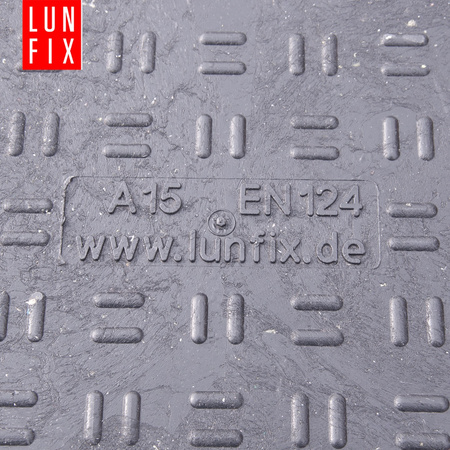 Właz do studni, klapa, pokrywa, studzienka, do szamba, 50x50 cm, Czarny 1,5t