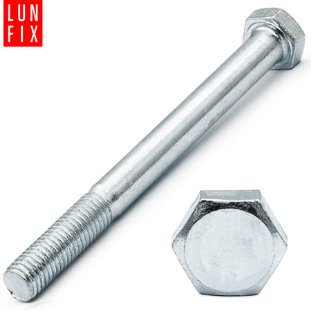 Śruba sześciokątna M16x130 ocynk DIN 931 klasa 8.8 półgwint 1kg