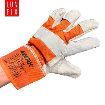 Rękawice robocze z dwoiny skórzanej wzmacniane 10 XL 1szt.