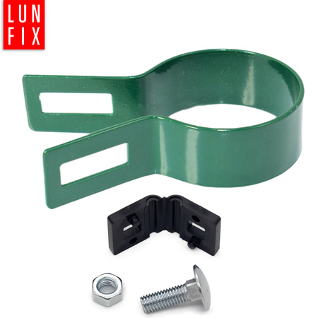 Obejma końcowa początkowa fi60 mm do paneli ZIELONA zestaw