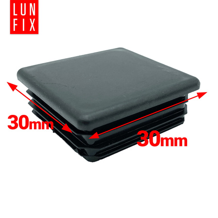 Zaślepka kwadratowa 30x30 nasadka do profili czarna 100szt.