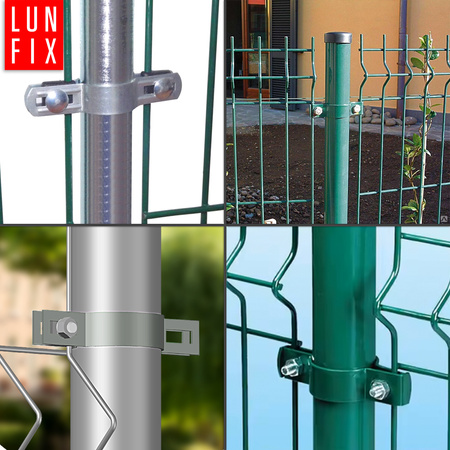 Obejma pośrednia fi60 mm srebrna komplet