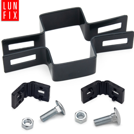 Obejma pośrednia 40x60 mm łącząca grafit komplet