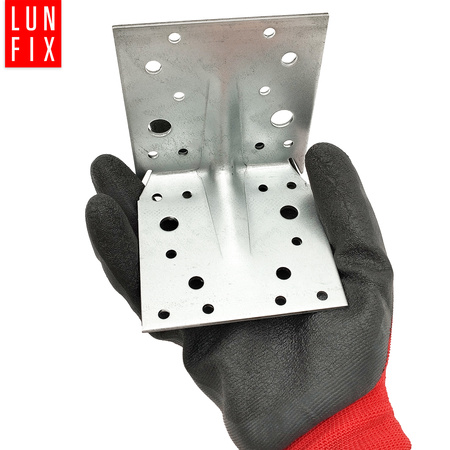 Kątownik montażowy z kolcem 140x140x90x2,5 ciesielski 1szt.