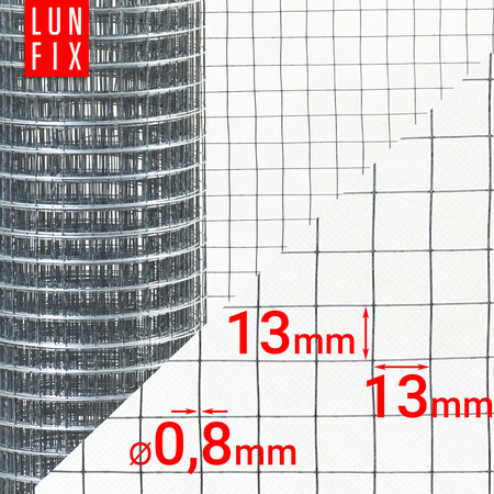 Siatka na domek dla owadów oczko 13x13mm drut fi0,8mm arkusz 0,5x1m