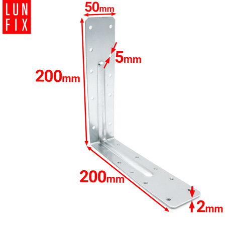 Kątownik z przetłoczeniem KPL7 lekki 200x200x50x2,0 1szt.