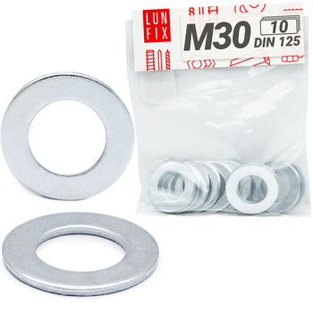 Podkładka płaska okrągła M30 ocynkowana DIN125 10szt.