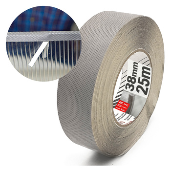 Taśma zamykająca do poliwęglanu biała 38mm rolka 25m