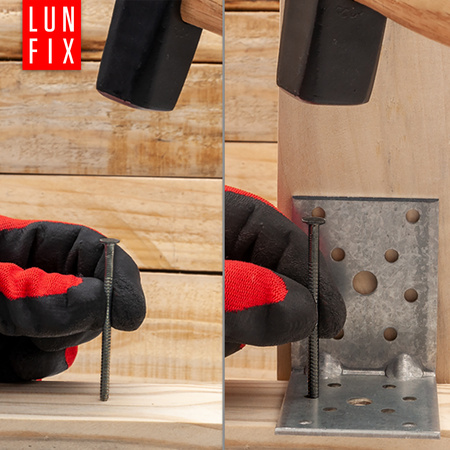 Gwoździe pierścieniowe 2,8x50 mm 2 cale ciesielskie czarne 1kg