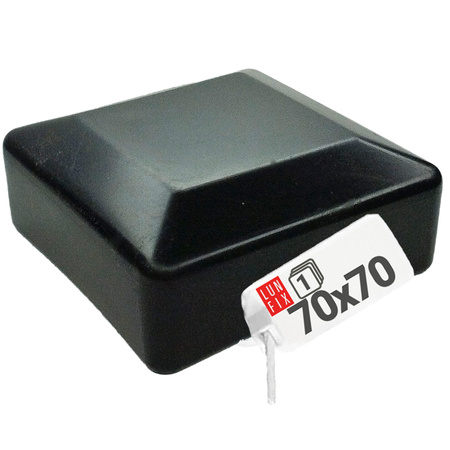 Nasadka na słupek 70x70 mm czarna daszek 1szt.