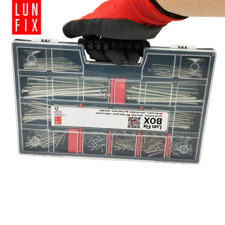 Zestaw gwoździ 340szt. budowlane 1,6x25-4x120 ocynk