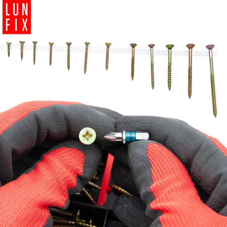 Zestaw wkrętów do drewna 770szt. hartowanych + Bit PZ1