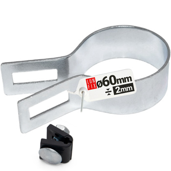 Obejma końcowa początkowa fi60 mm końcowa ocynkowana komplet