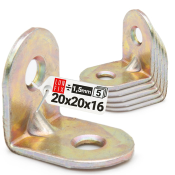 Kątownik meblowy 20x20x16x1,5 KR2 5szt.