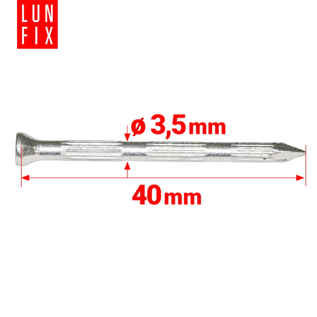 Gwoździe hartowane do betonu 3,5x40 mm 1kg