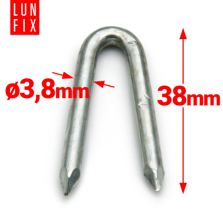 Skoble gwoździe 3,8x38 mm ocynkowane 1kg