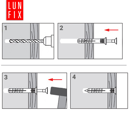 Kołki stożkowe szybkiego montażu 8x140 (100 szt.)