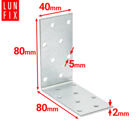 Kątownik montażowy 80x80x40x2 KM11 20szt.