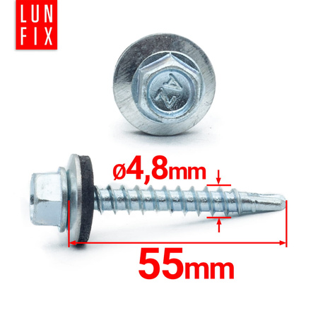 Wkręty farmerskie 4,8x55 samowiercące farmery ocynkowane WFD 250szt.