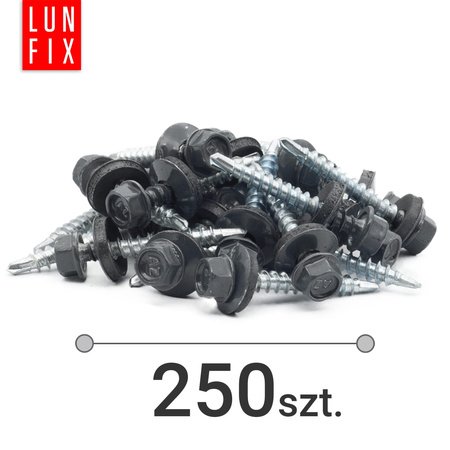 Wkręty farmerskie 4,8x55 samowiercące blachowkręty farmery grafitowe WFD 250szt.