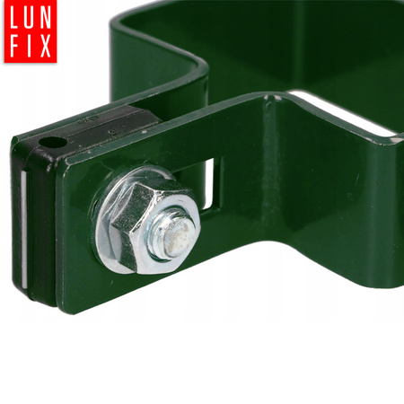 Obejma narożna 80x80 mm zielona komplet