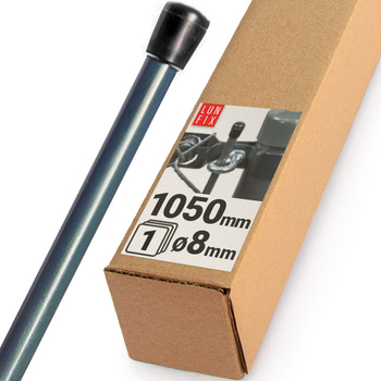 Pręt naciągowy fi8x1050 grafitowy PCV