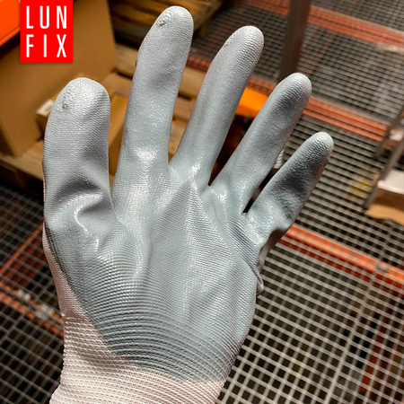 Rękawice robocze nitrylowe 8 M białe 1szt.