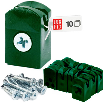 Przelotka mocowanie drutu na wkręt zielona 10szt.