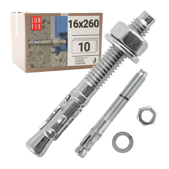 Kotwa ekspresowa do betonu M16 260mm pierścieniowa rozprężana 10 szt.