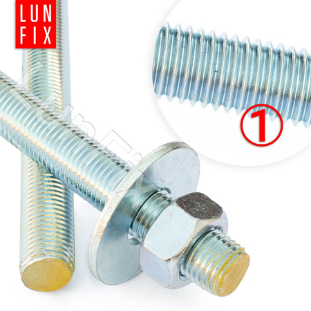 Pręt gwintowany szpilka M24 ocynkowany 1000 mm klasa 8.8 1szt.