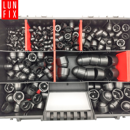 245 el. zestaw maskownic czarnych M5-M20 + organizer