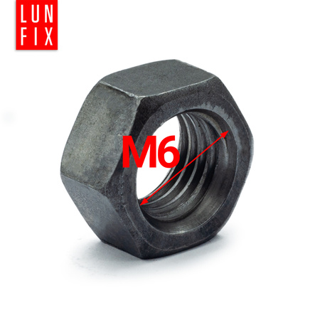 Nakrętka sześciokątna M6 DIN 934 klasa 6 czarna 1kg