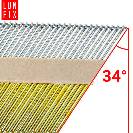 Gwoździe do gwoździarki 100mm 3,3x100 gładkie na papierze ocynkowane 2000szt.