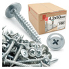 Wkręty samogwintujące 4,2x50mm z łbem podkładkowym do metalu WPC 100szt.