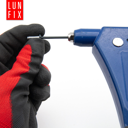 Nity zrywalne 4,8x10mm aluminiowo-stalowe CZARNE RAL9005 100szt.